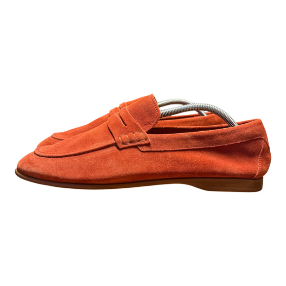 KENNETH COLE New York Nolan Penny Loafer Men\'s 10.5 Rust Suede Comfort